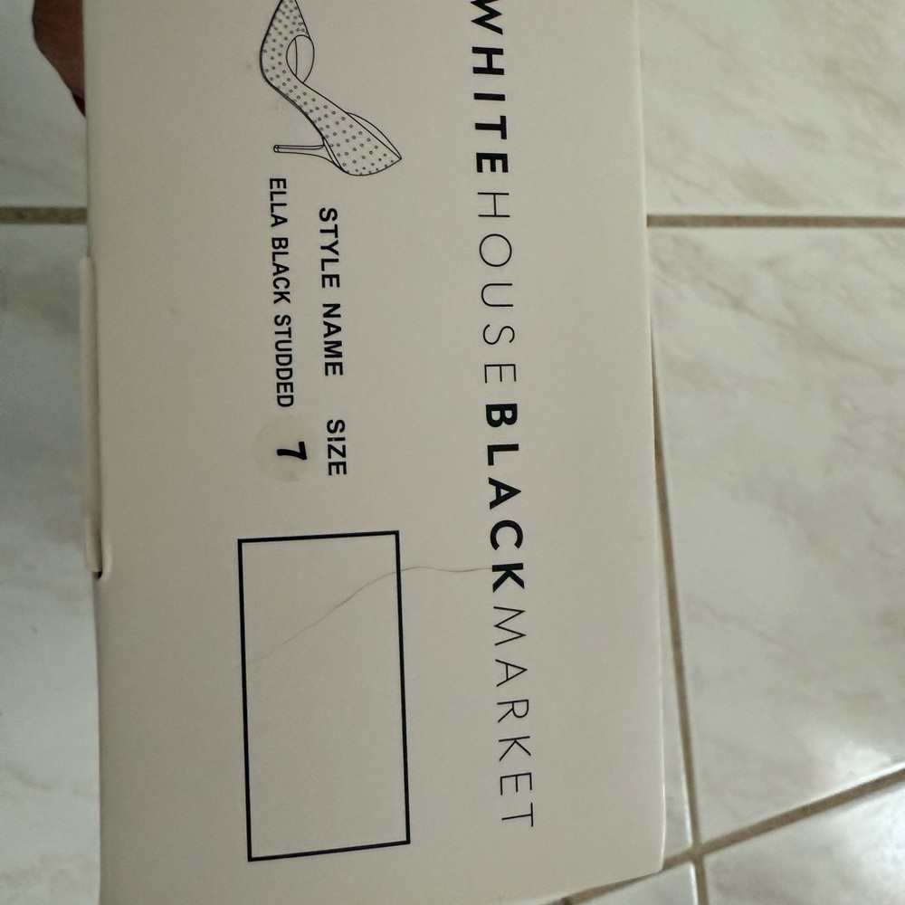 White House Black Market Black Studded Heels - Picture 5 of 5